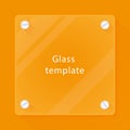 Vector orange glass panel