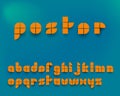 Vector Orange Graphic Alphabet Set