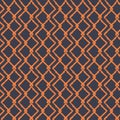 Vector orange grid check contrast seamless pattern