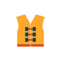 Vector orange life jacketor vest