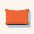 Vector of an orange pillow against a white wall