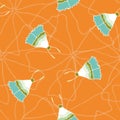 Vector orange seamless pattern background: Moths' Parlour.