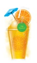 Vector orange smoothie