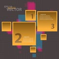 Vector Orange Square Infographics Background Conce