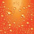 Vector orange water bubbles Royalty Free Stock Photo