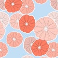 Vector oranges pattern. Repetition design. Fruit food repetition decoration