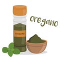 Vector oregano illustration isolated in cartoon style.