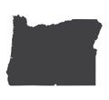 Vector Oregon Map silhouette Royalty Free Stock Photo
