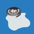 Vector oreo cookie and spilled milk Royalty Free Stock Photo