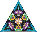 Vector oriental traditional flower triangular pattern Royalty Free Stock Photo