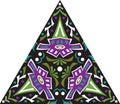 Vector oriental traditional flower triangular pattern Royalty Free Stock Photo