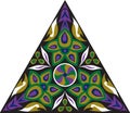 Vector oriental traditional flower triangular pattern Royalty Free Stock Photo
