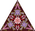 Vector oriental traditional flower triangular pattern Royalty Free Stock Photo