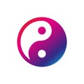 Vector oriental yin yang sign for decoration Royalty Free Stock Photo