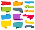 Vector Origami Banner Label Ribbon