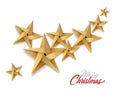 Vector origami paper christmas holiday star Royalty Free Stock Photo