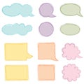 Vector origami & speech bubbles collection Royalty Free Stock Photo