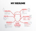 Vector original minimalist cv / resume template Royalty Free Stock Photo