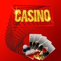 Vector original signboard for modern casino