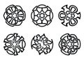Vector ornament, decorative Celtic knots and curls set Royalty Free Stock Photo