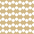 Vector ornament. Gold and white geometric seamless pattern in oriental style. Luxury repeat design for decor Royalty Free Stock Photo