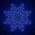 Vector ornamental background. Royal blue texture. Royalty Free Stock Photo