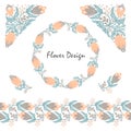 Vector ornamental decorative frame. Elegant ornate element for design template, place for text. Royalty Free Stock Photo