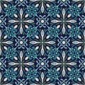 Vector ornamental intricate geometric seamless pattern background.