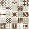 Vector ornamental seamless backdrops set, geometric patterns col Royalty Free Stock Photo