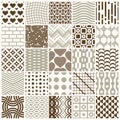 Vector ornamental seamless backdrops set, geometric patterns col Royalty Free Stock Photo