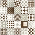 Vector ornamental seamless backdrops set, geometric patterns col Royalty Free Stock Photo