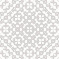 Vector ornamental seamless pattern with geometric elements. White and gray color Royalty Free Stock Photo