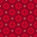 Vector ornamental seamless pattern. Red and gold abstract geometric ornament Royalty Free Stock Photo