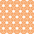 Vector abstract seamless pattern. Simple orange geometric texture with stars Royalty Free Stock Photo