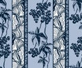 Vector ornamental vine grapes decorative background. Ethnic seamless pattern ornament. Vector Royalty Free Stock Photo