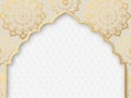 Vector ornate frame with indian, arabesque motif.
