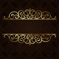 Vector ornate gold border.