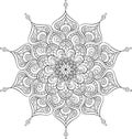 Vector ornate mandala illustration for coloring book