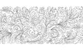 Vector ornate seamless border in Eastern style. Element for design, place for text. Ornamental vintage pattern for Royalty Free Stock Photo