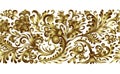 Vector ornate seamless border in Eastern style. Line art element for design, place for text. Ornamental vintage frame Royalty Free Stock Photo