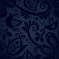 Vector ornate wallpaper with discreet floral ornaments.