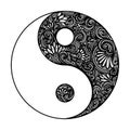 Vector Ornate Yin Yang Symbol