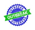 OUTBREAK Bicolor Rosette Distress Stamp