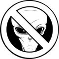 Vector outline alien head vector illustration design