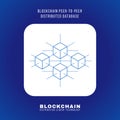 Blockchain distributed ledger technology illustration