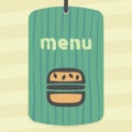 Vector outline hamburger fast food icon. Modern infographic logo and pictogram.