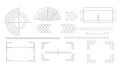 Vector Outline HUD and UI Elements Collection Royalty Free Stock Photo