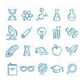 Vector outline icons set and design elements. Royalty Free Stock Photo