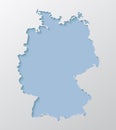 Vector outline map Germany with creative shadow Royalty Free Stock Photo