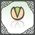 Vector outline pistachio icon. Modern infographic logo and pictogram.